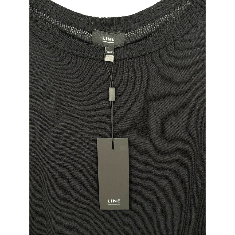 $185 Line Sweater in Caviar Modal and Cashmere Size XS - Picture 3 of 8